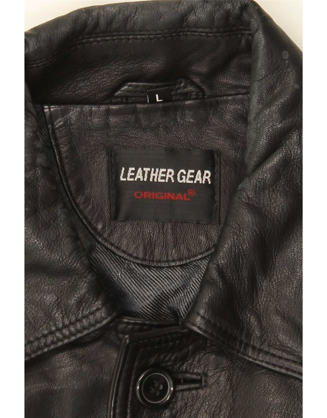 Vintage Herren Lederjacke UK 40 Large Schwarz
