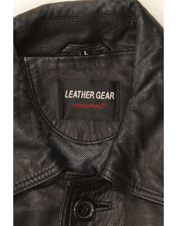 Vintage Herren Lederjacke UK 40 Large Schwarz
