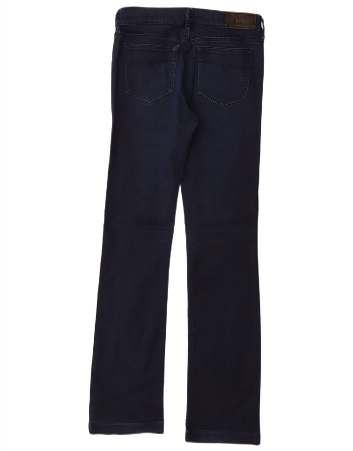 Diesel Damen Bootzee Regular Slim Bootcut Jeans W26 L34 Marineblaue Baumwolle