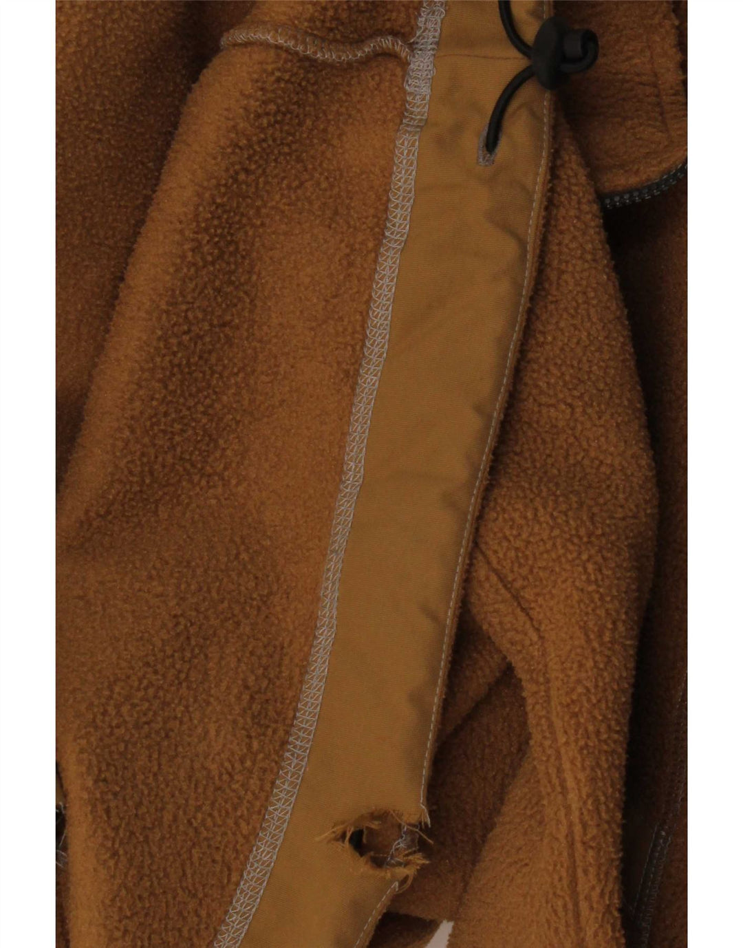 Murphy & Nye Herren-Fleecepullover mit Reißverschluss am Hals, groß, beige, Polyester
