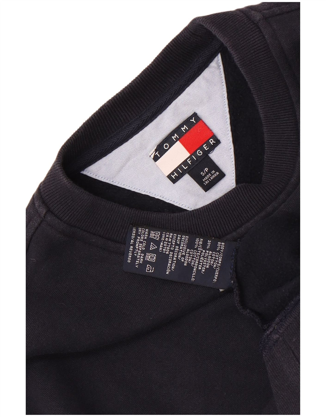 Tommy Hilfiger Herren-Sweatshirt, Pullover, klein, marineblau, Baumwolle