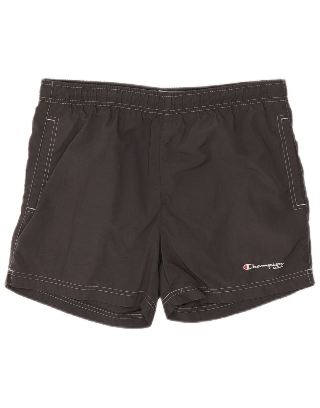 Champion Herren-Badeshorts, groß, graues Polyamid