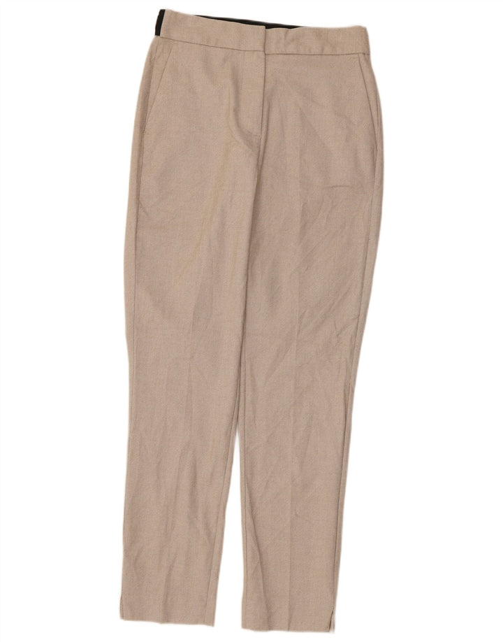 Zara Slim Chino-Hose für Damen, Größe S, W26, L27, Beige, Polyester