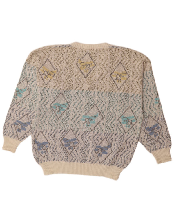 Dornbusch Herren-Pullover mit V-Ausschnitt IT 50 Medium Mehrfarbig Geometrisch