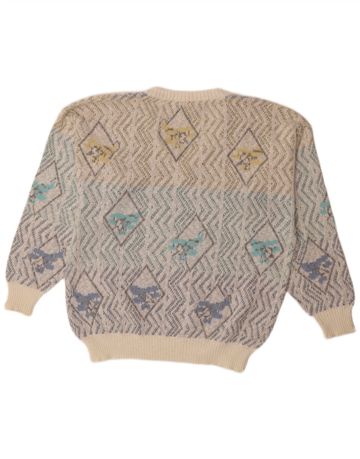 Dornbusch Herren-Pullover mit V-Ausschnitt IT 50 Medium Mehrfarbig Geometrisch