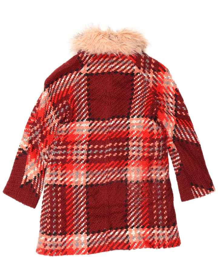 Zara Damen Mantel UK 6 XS Rot kariert