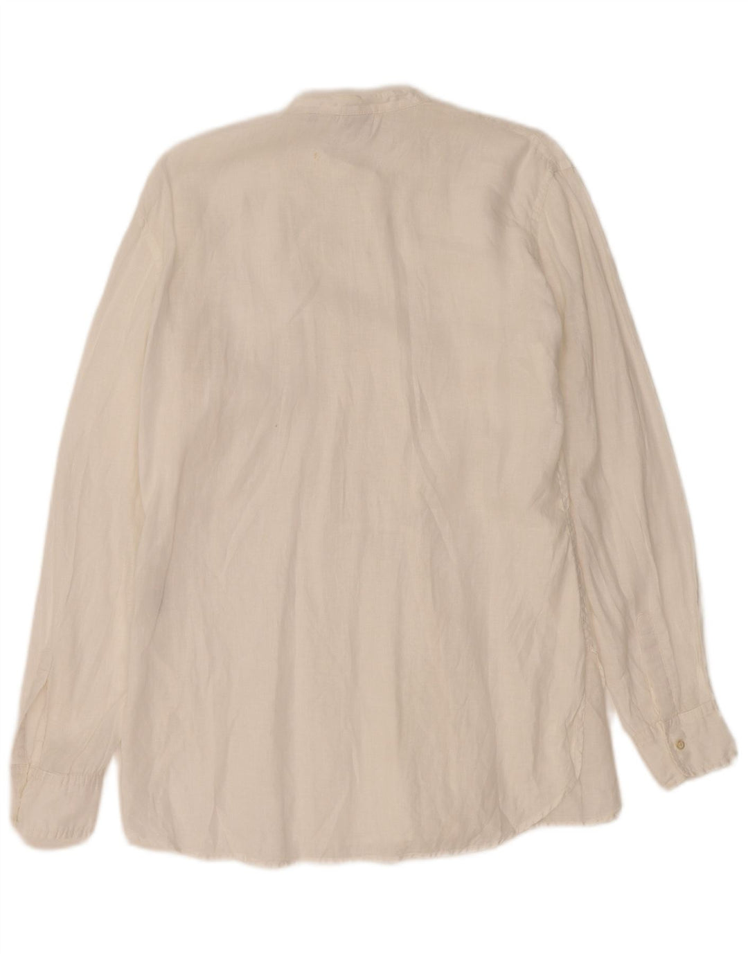 Aspesi Damen Smokinghemd IT 46 Large Weiß Leinen