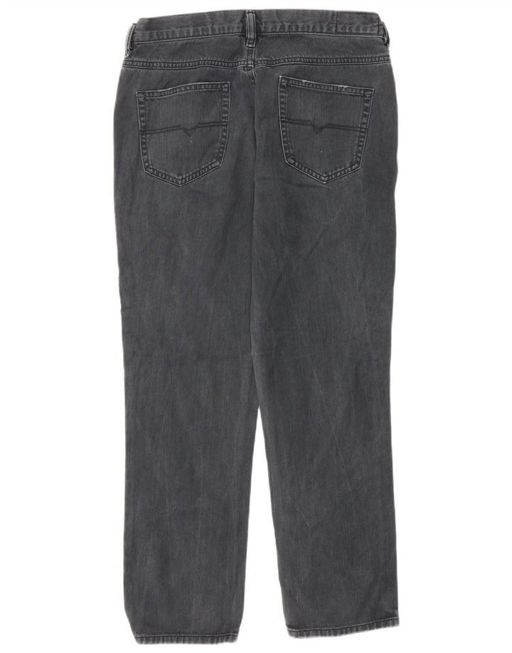 Diesel Damen Belthy-Ankle Distressed Slim Straight Jeans W29 L27 Grau