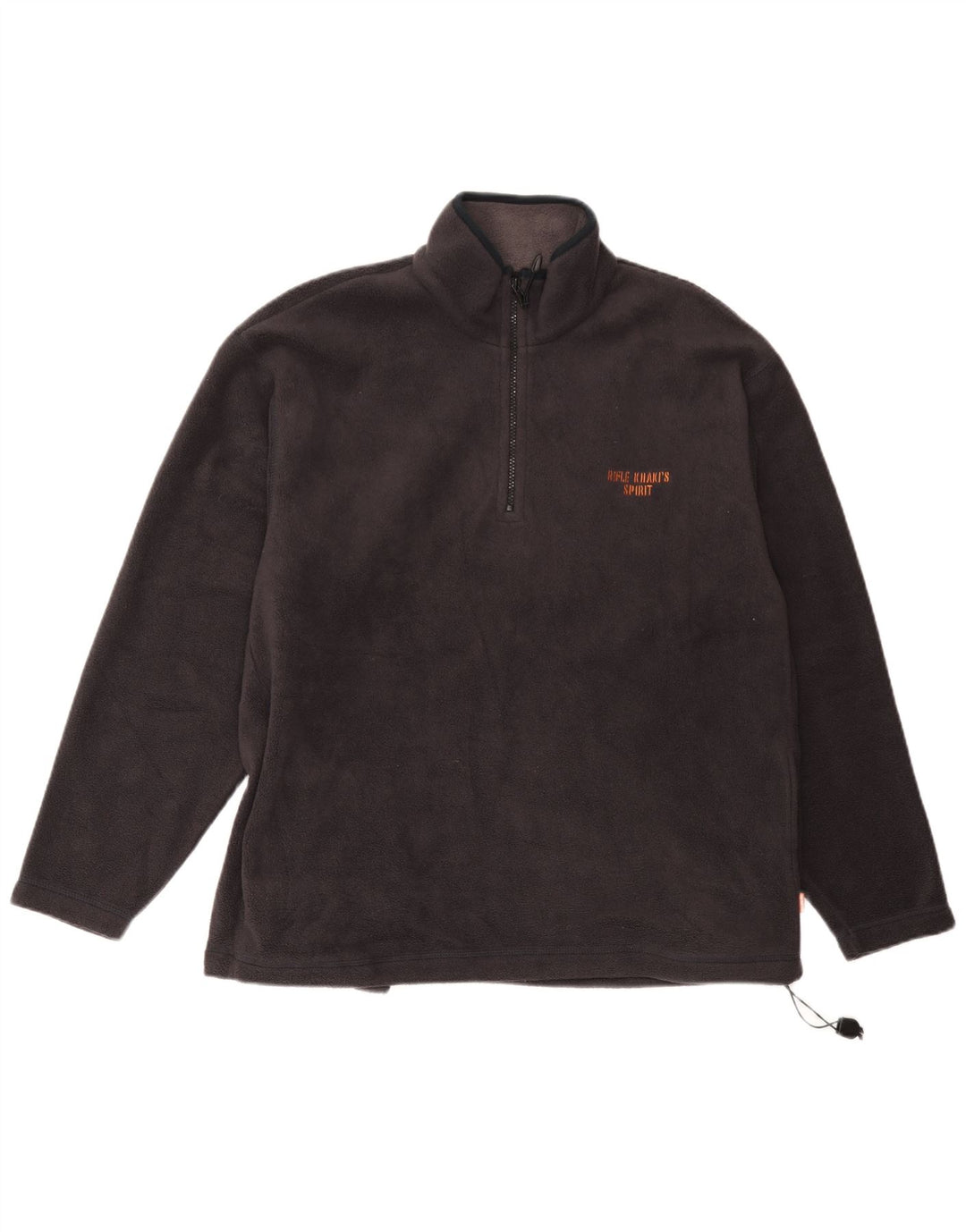 Rifle Herren-Fleecepullover mit Reißverschluss am Hals, mittelgraues Polyester