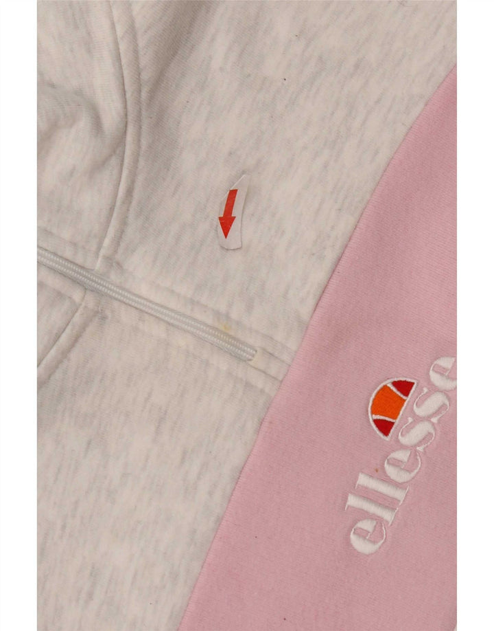 Ellesse Womens übergroßer Crop-Sweatshirt-Pullover UK 10 Small Grau