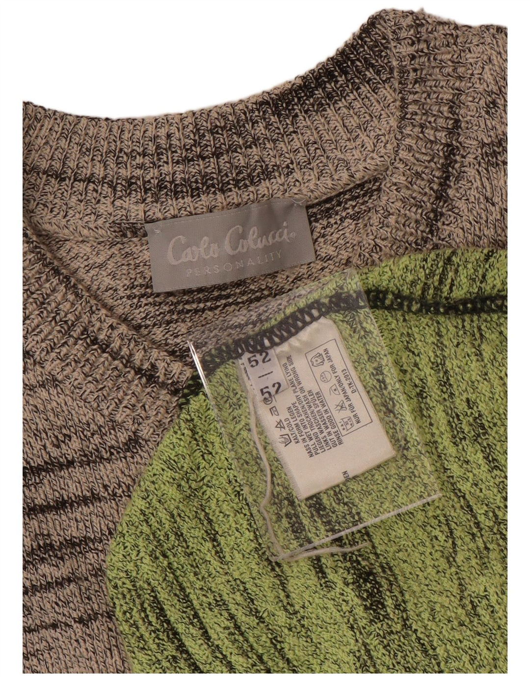Carlo Colucci Herren-Pullover mit V-Ausschnitt, Gr. 52, groß, mehrfarbig