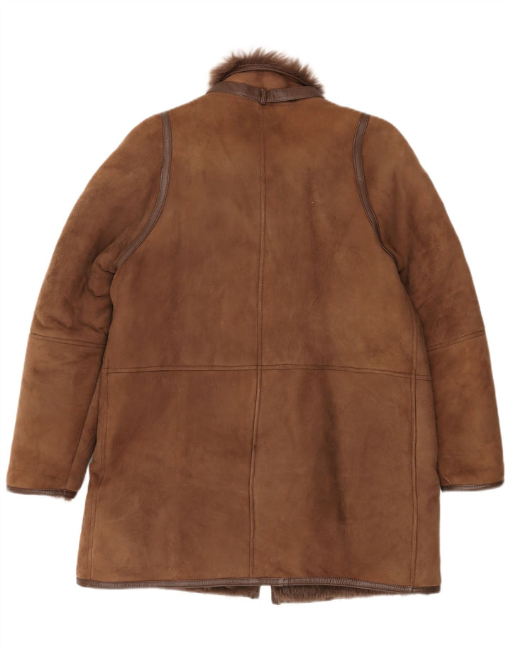 Vintage Damen Lammfellmantel EU 42 XL Braun