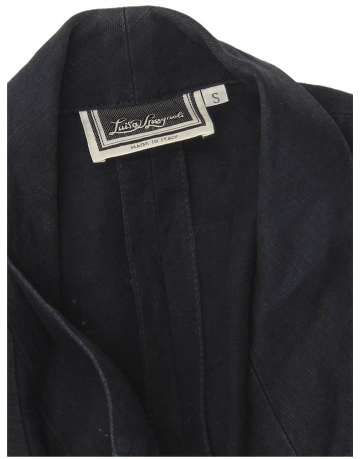 Luisa Spagnoli Damen 1-Knopf-Blazerjacke UK 10 Small Marineblau