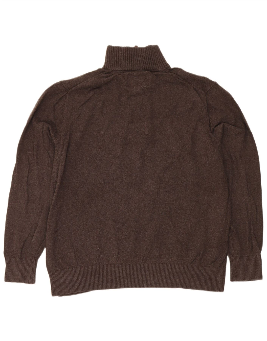 Eddie Bauer Herren-Pullover mit Reißverschluss, XL, braune Baumwolle