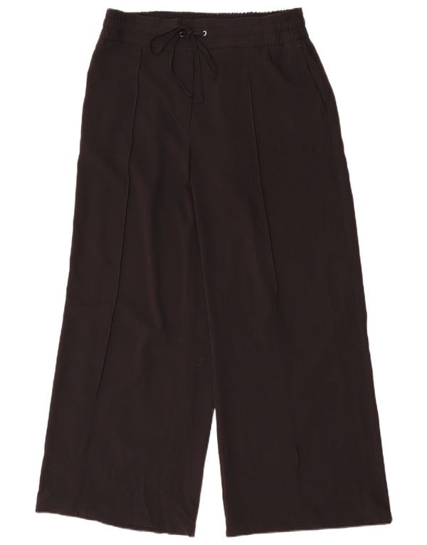 Marks & Spencer Damen-Freizeithose mit weitem Bein, UK 12, M, W32, L28, Schwarz
