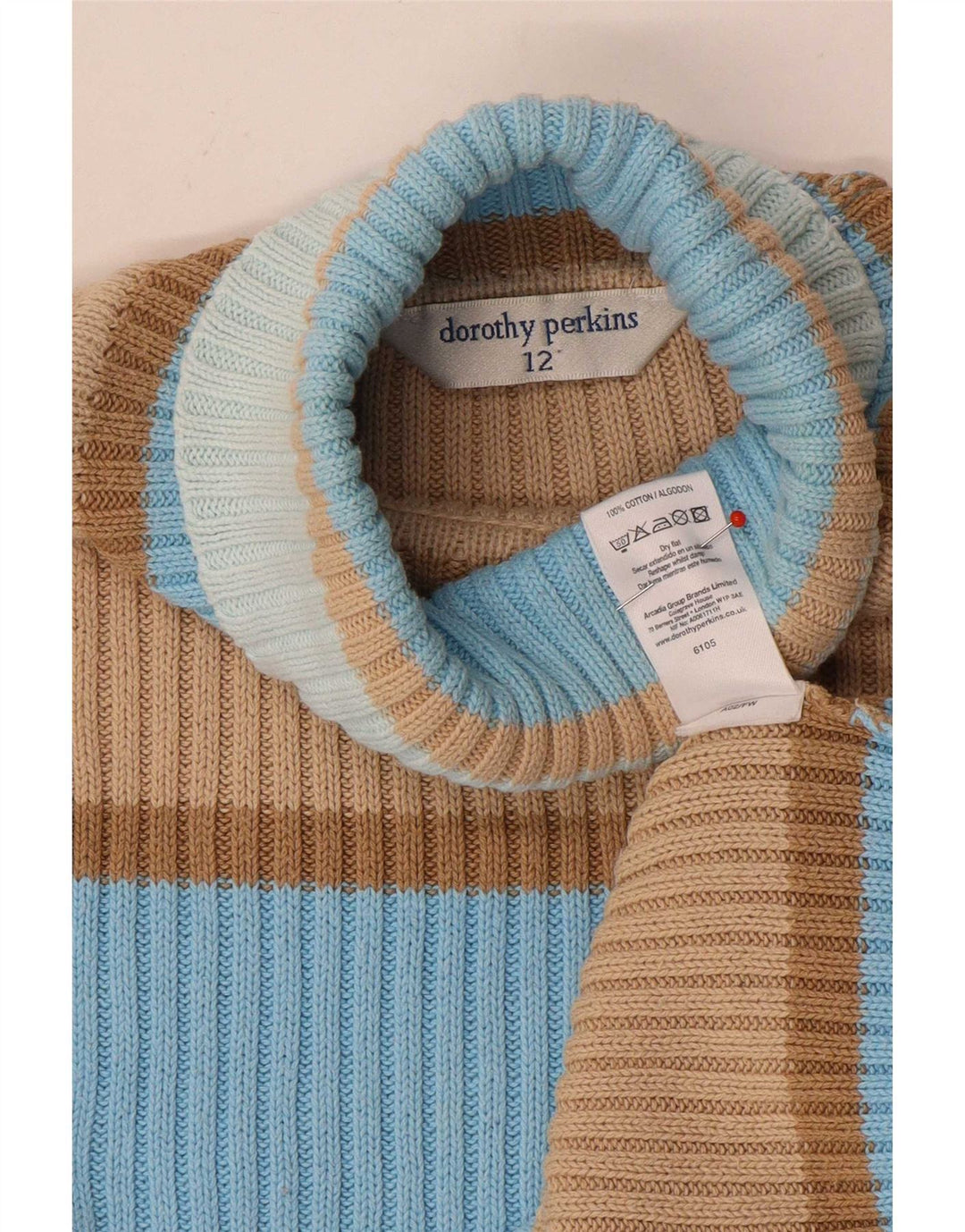 Dorothy Perkins Damen-Pullover mit Rollkragen, Gr. 12, mittelmehrfarbig