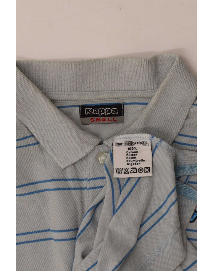 Kappa Herren-Poloshirt, klein, blau gestreift, Baumwolle