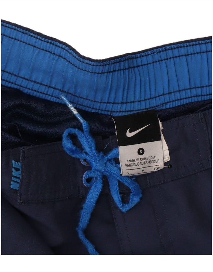 Nike Herren-Badeshorts, Größe S, Marineblau, Farbblock-Polyester