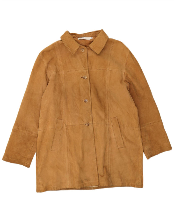 Ombraluce Herren Wildlederjacke IT 46 Großes braunes Leder