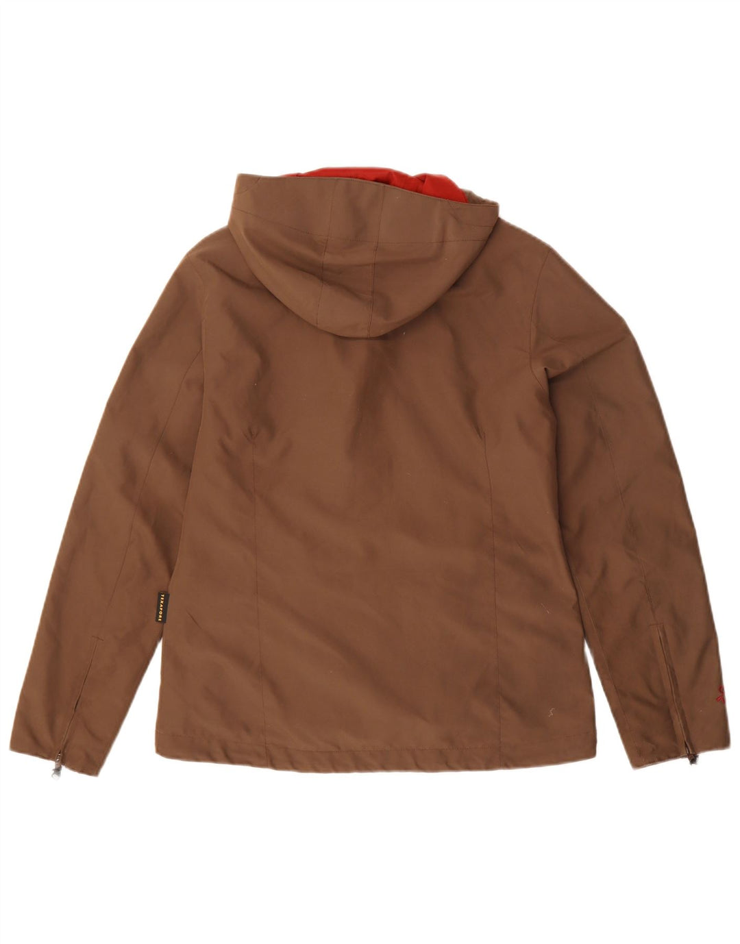 JACK WOLFSKIN Womens Hooded Windbreaker Jacket UK 10 Small Brown Polyester