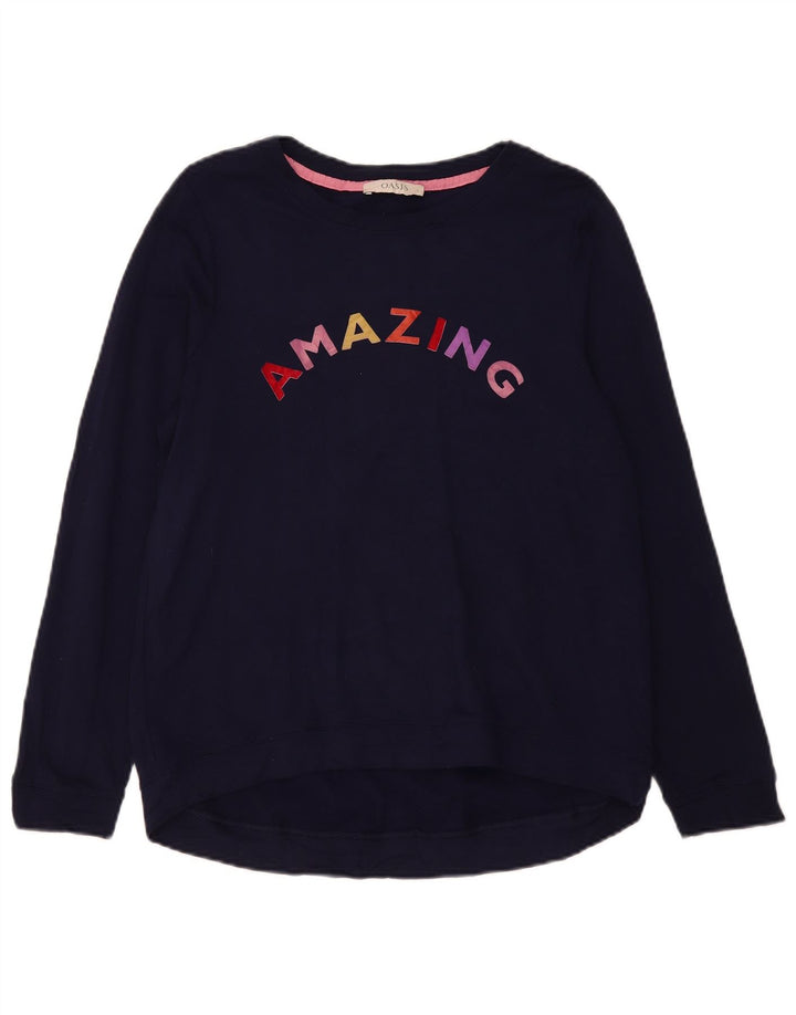 Oasis Damen-Sweatshirt mit Grafik, übergroß, Gr. 10, Marineblau