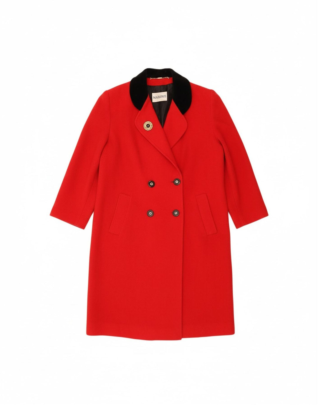 WINDSMOOR Womens Double Breasted Coat UK 14 Large  Red Wool