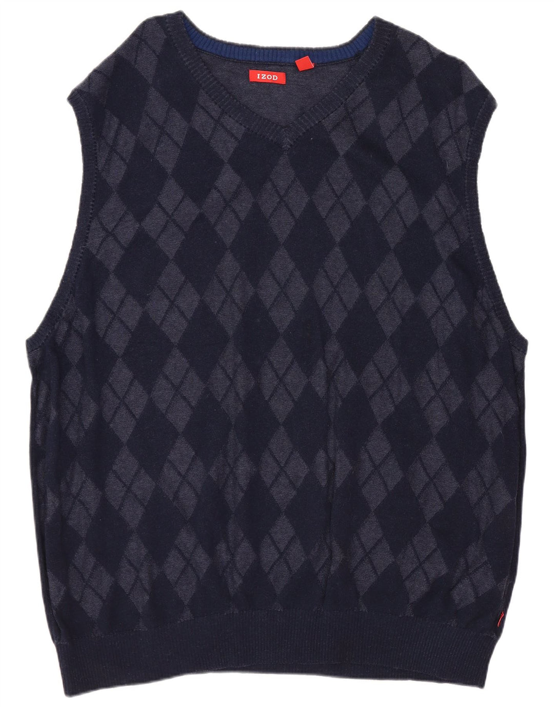IZOD Herren Weste Tank Top 2XL Marineblau Argyle/Diamant Baumwolle