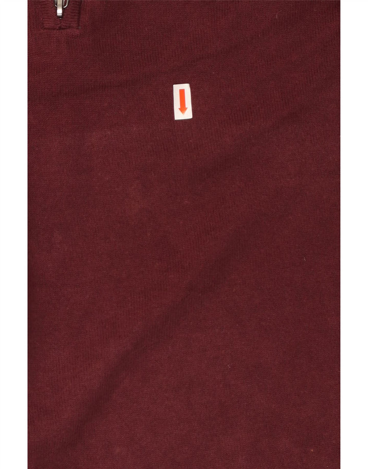 IZOD Herren-Pullover mit Reißverschluss am Hals, mittleres Kastanienbraun