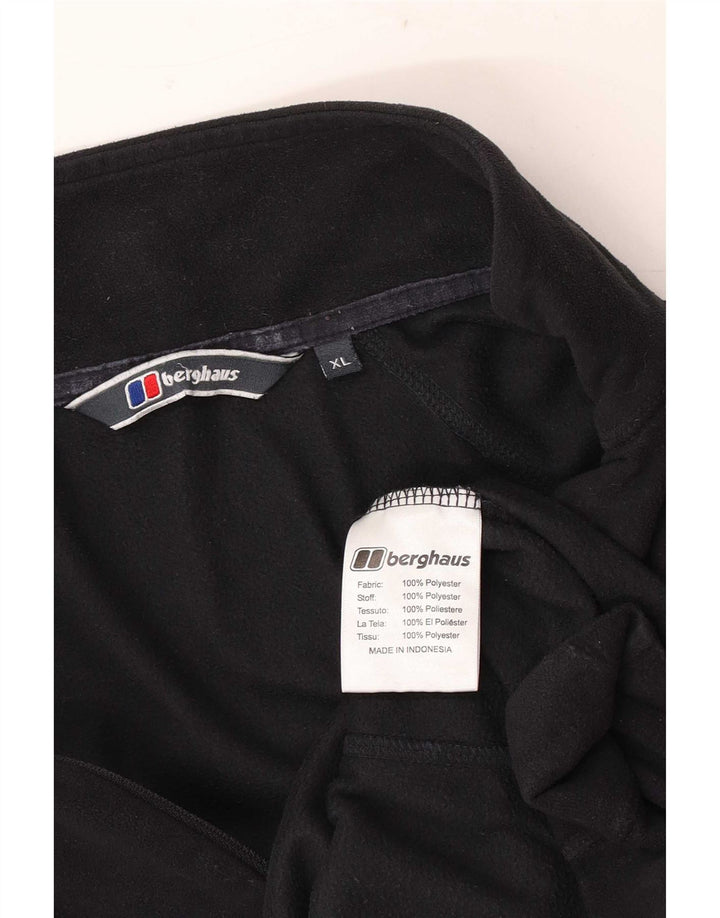 Berghaus Herren-Fleecepullover mit Reißverschluss, XL, Schwarz, Polyester