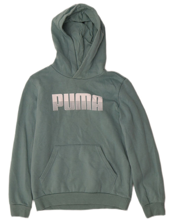 Puma Kapuzenpullover mit Grafik für Jungen, 11–12 Jahre, blaue Baumwolle