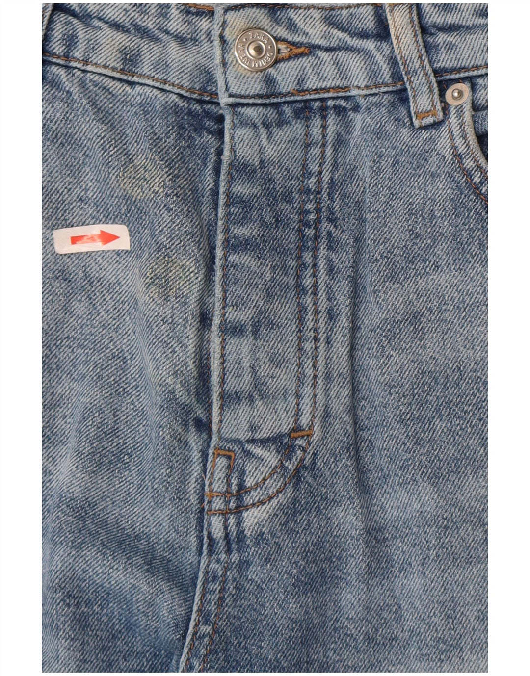Zara Damen Loose Jeans EU 38 Small W28 L27 Blau