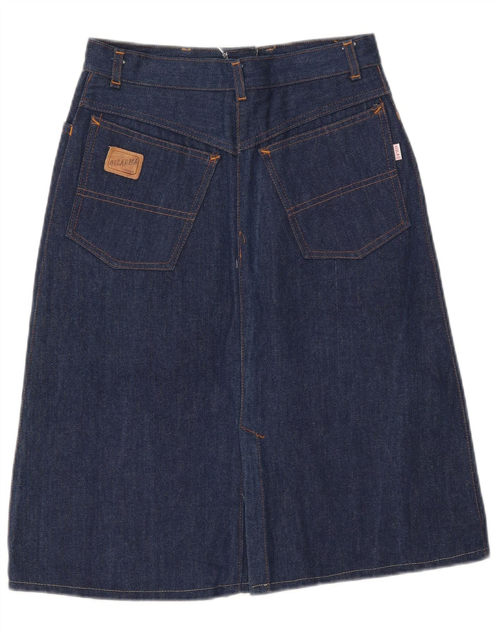 OKLAHOMA Damen-Jeansrock mit hoher Taille, Größe 46, Größe L W27, Blau