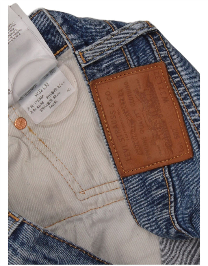 Levi's Herren 502 Straight Jeans W32 L32 Blaue Baumwolle