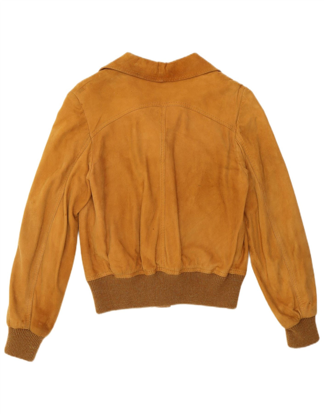 Vintage Damen Wildleder Bomberjacke IT 44 Mittelbraun Retro