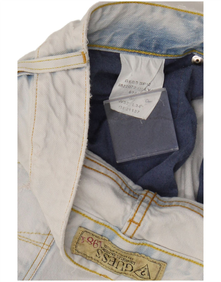 Guess Herren Straight Jeans W32 L34 Blau