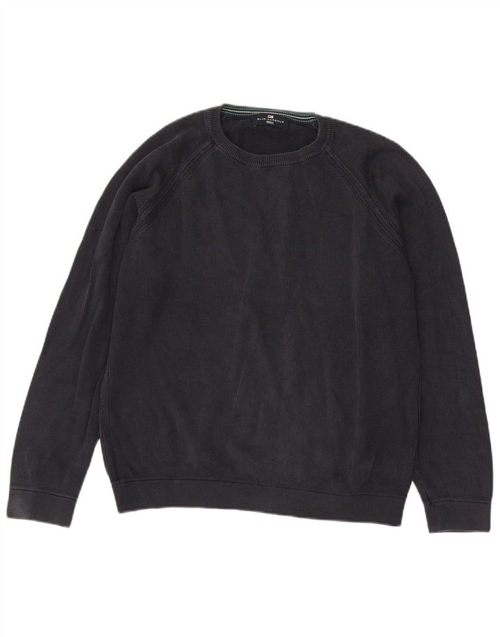 MARKS & SPENCER Herren-Sweatshirt „Blue Harbour“, Größe S, marineblaue Baumwolle