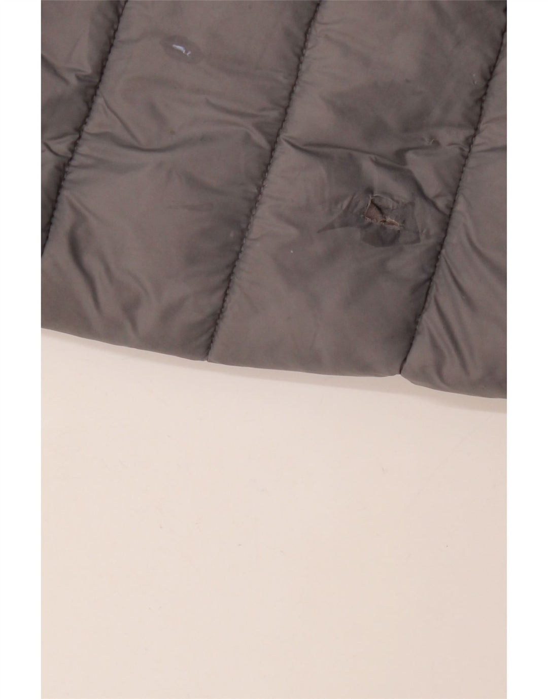 MICHAEL KORS Wattierter Damenmantel mit Kapuze, UK 16, großes graues Nylon