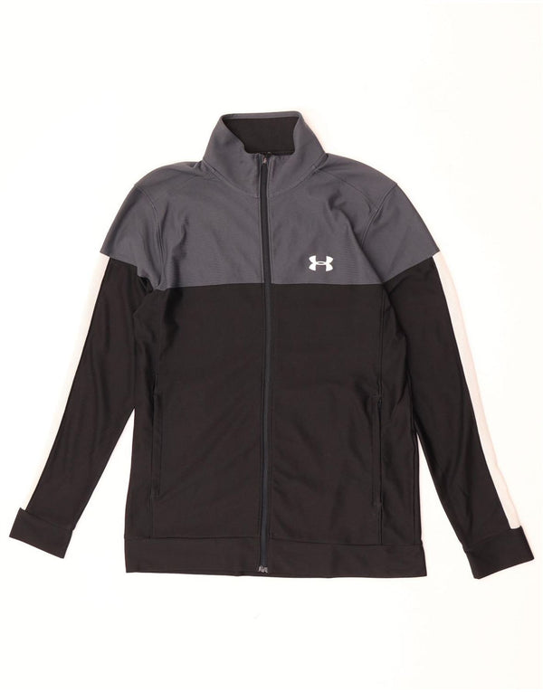 Under Armour Damen-Trainingsanzugoberteil, UK 14, Mittelschwarz, Farbblock