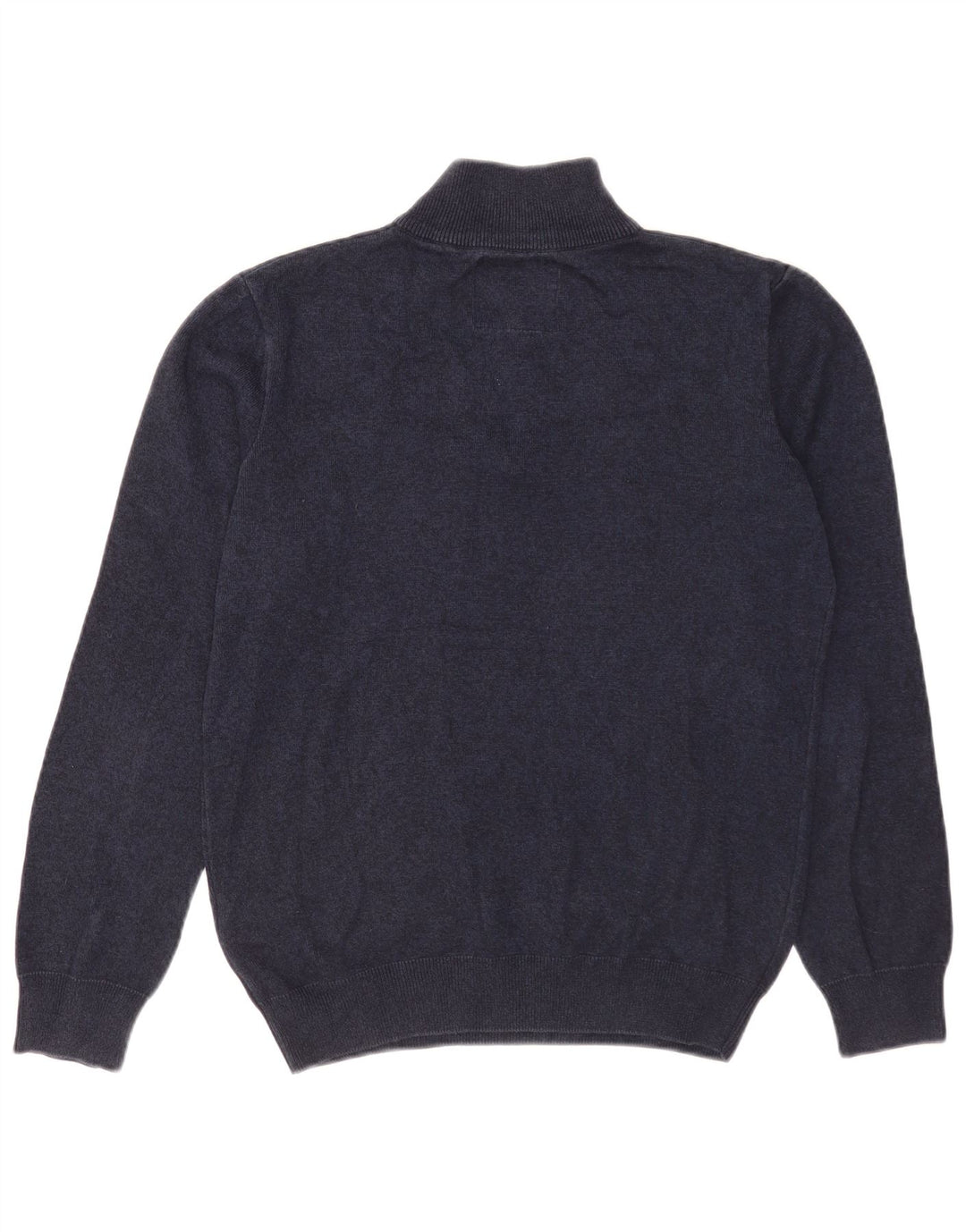 Superdry Herren-Pullover mit Reißverschluss am Hals, mittelmarineblaue Baumwolle