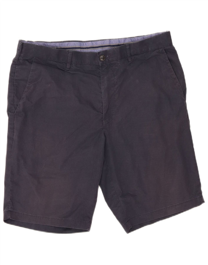 Marks & Spencer Herren-Chinoshorts W34, Größe L, Marineblau, Baumwolle