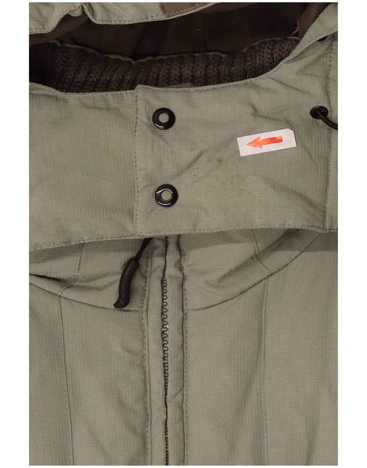 Fila Herren-Jacke mit Kapuze, gepolstert, UK 40, groß, Khaki, Polyamid