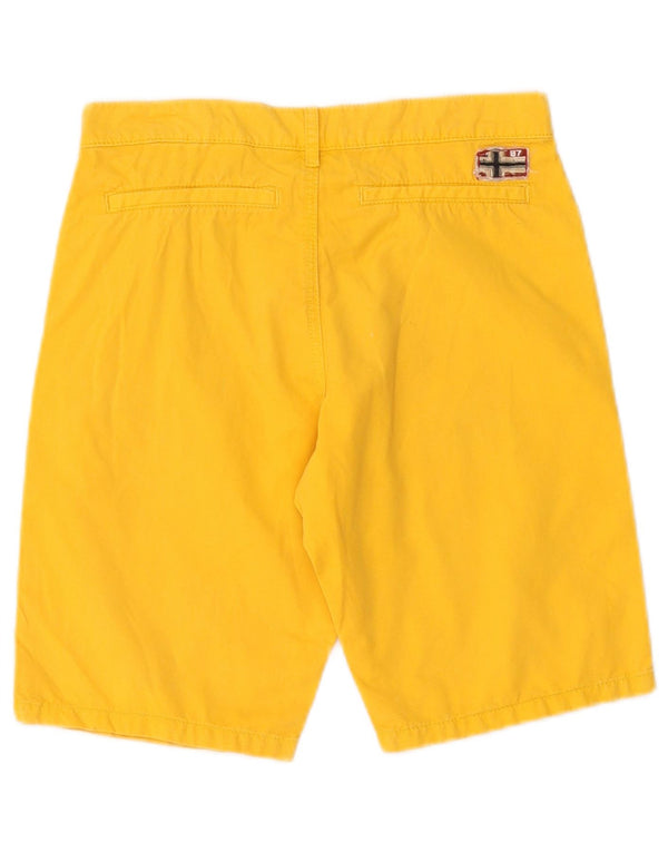 Napapijri Chino-Shorts für Jungen, 11–12 Jahre, W26, gelbe Baumwolle