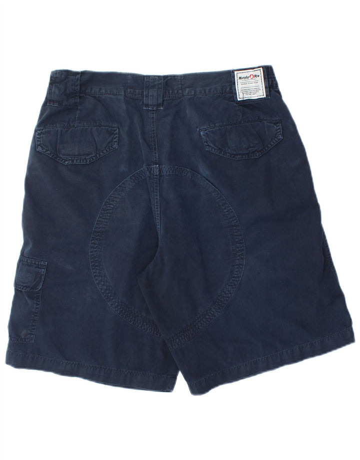 Murphy & Nye Herren-Cargoshorts W30, mittelmarineblaue Baumwolle