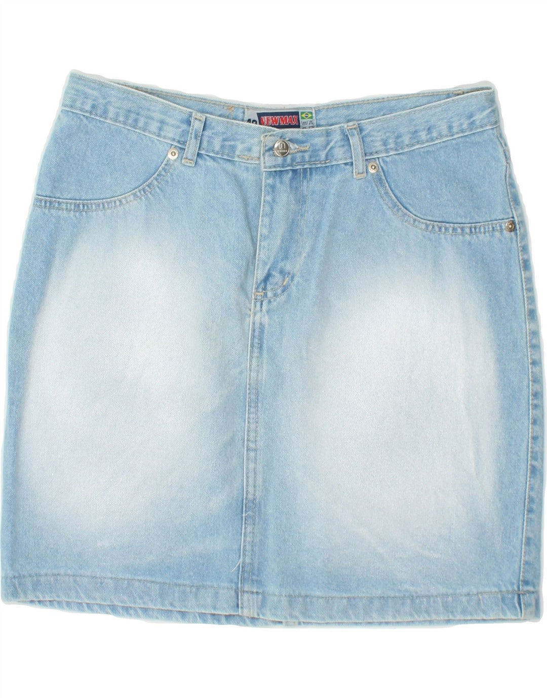 VINTAGE Womens Denim Skirt IT 42 Medium W28 Blue Cotton | Vintage Vintage | Thrift | Second-Hand Vintage | Used Clothing | Messina Hembry 