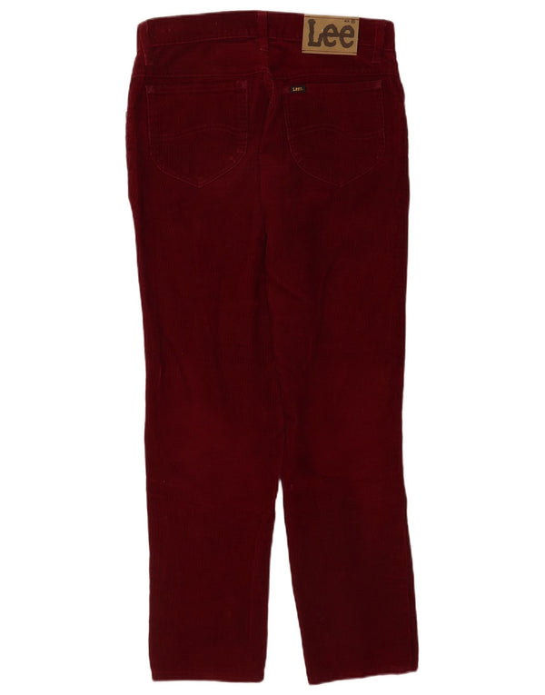 Lee Damen Tapered Cordhose W32 L28 Burgund Baumwolle
