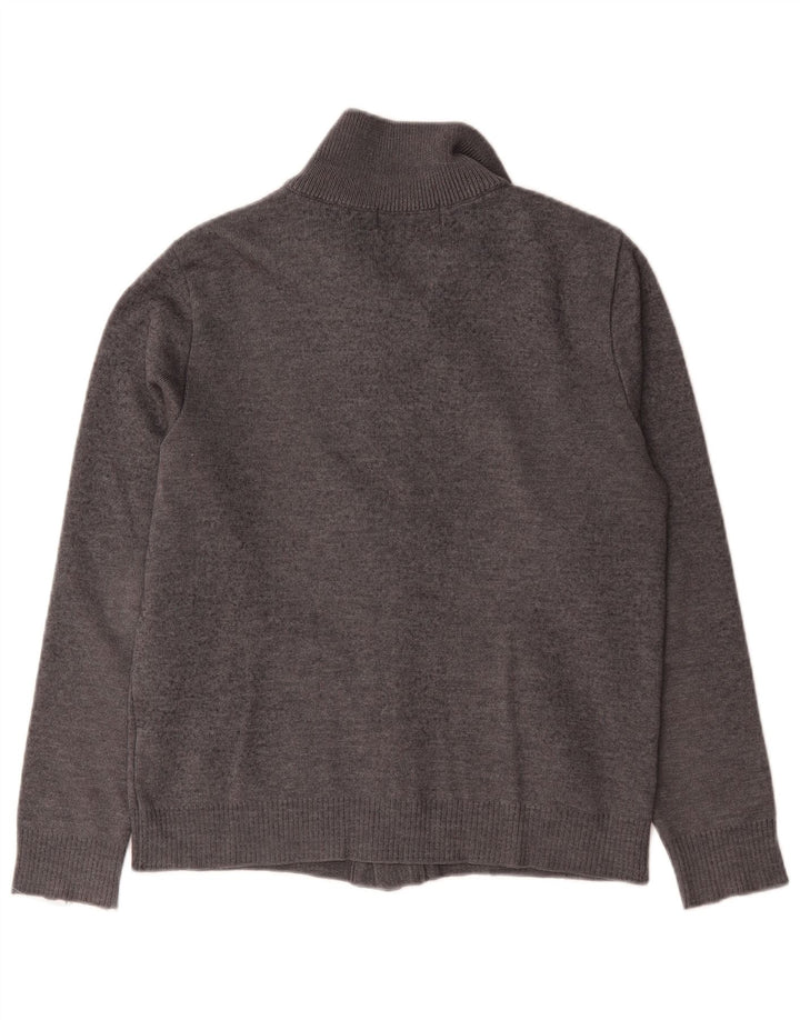 Zara Herren-Cardigan-Pullover, große graue Wolle