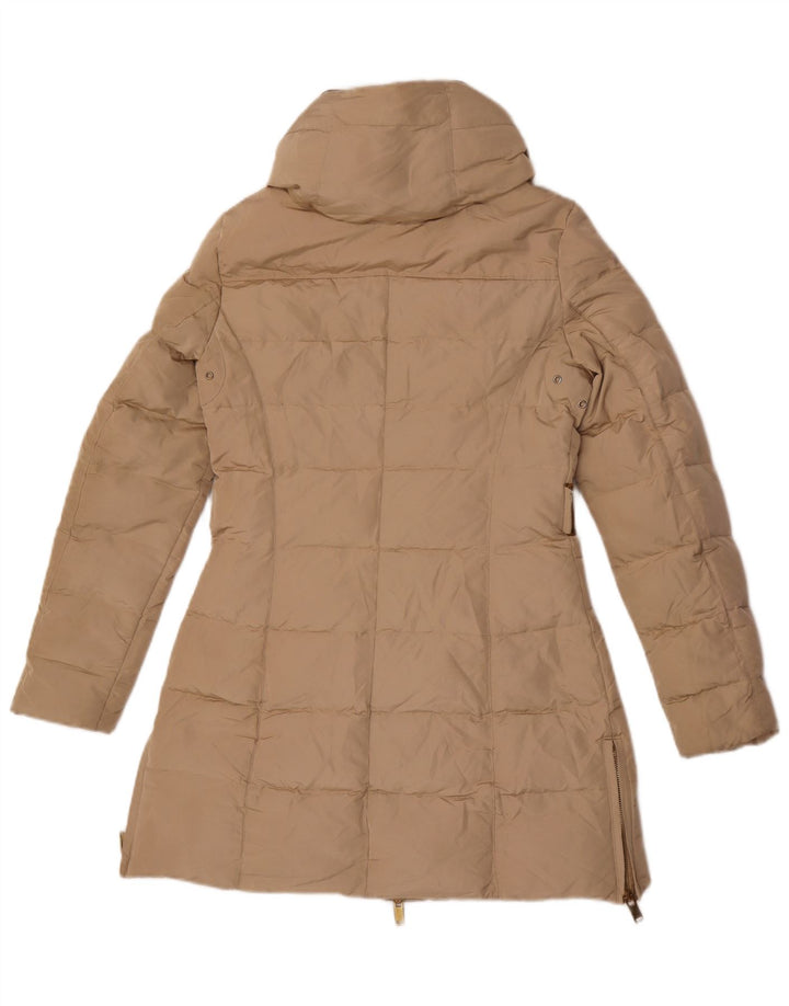 Zara Damen-Kapuzenmantel, übergroß, gepolstert, Gr. 10, Größe S, Beige