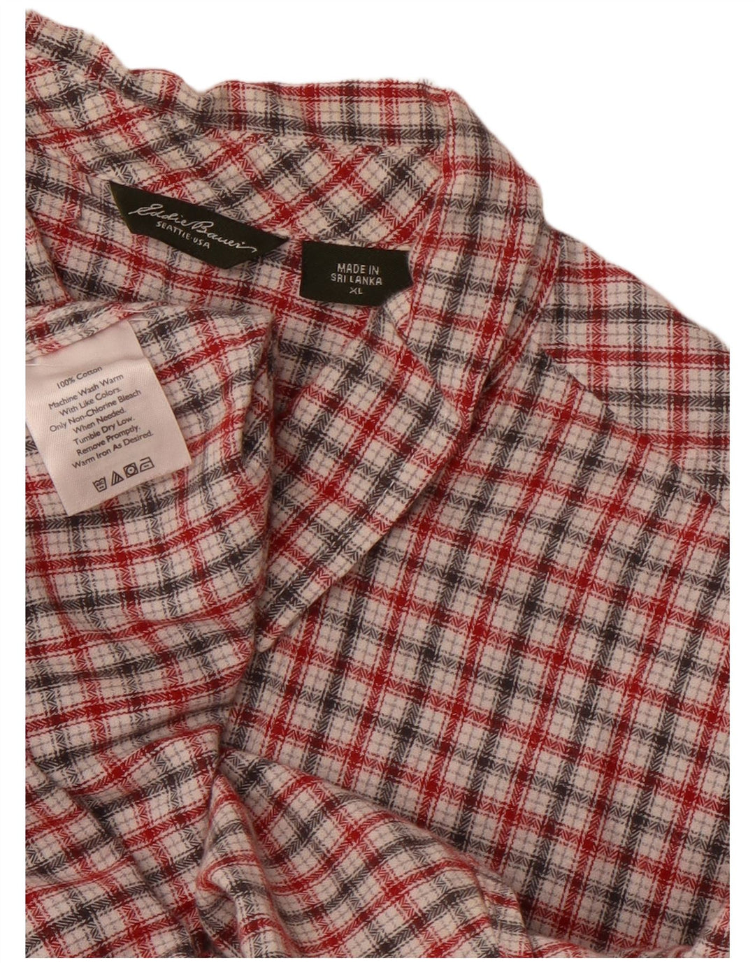 Eddie Bauer Damenhemd UK 18 XL Mehrfarbig kariert Baumwolle