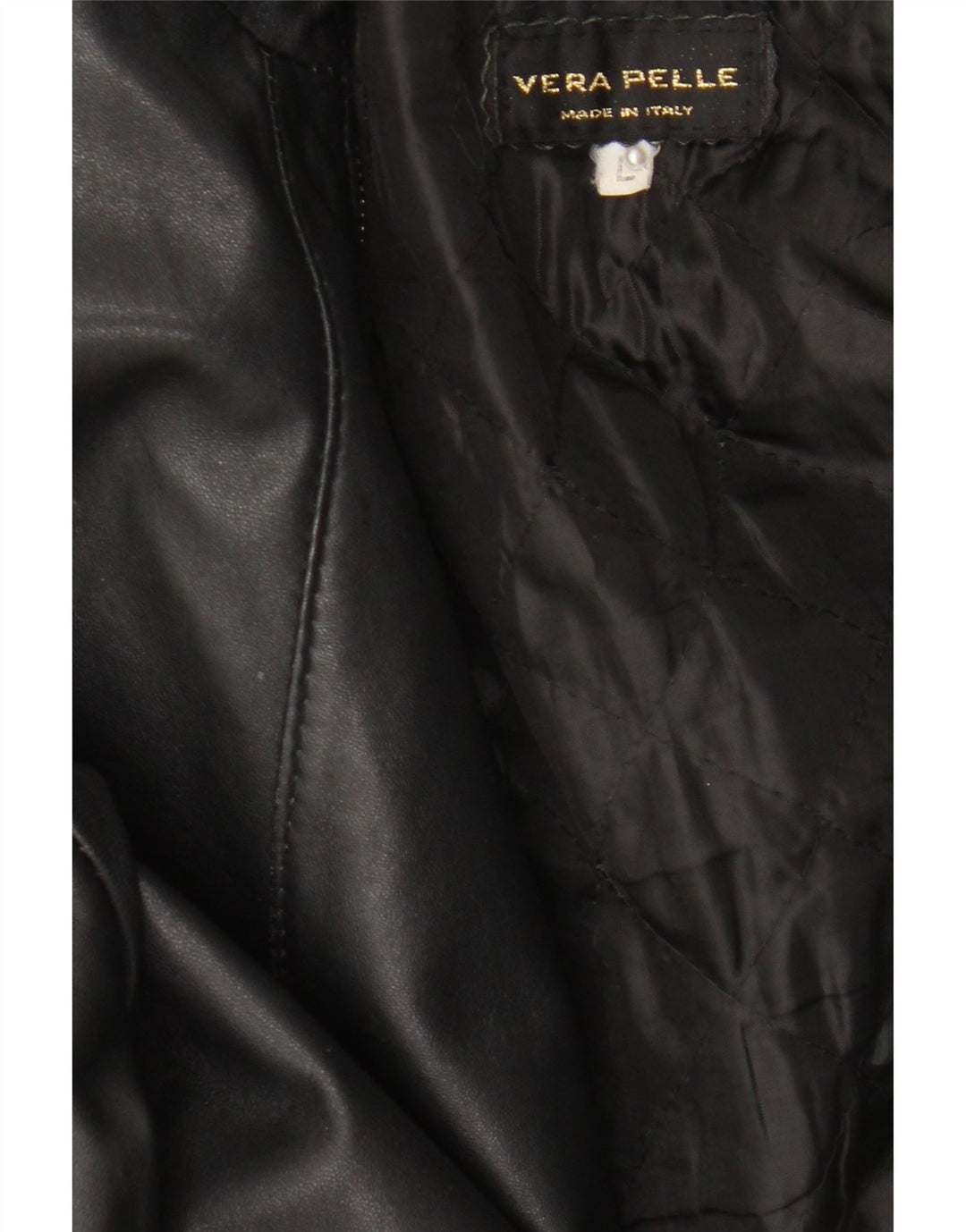 Vintage Damen Lederjacke UK 16 Großes schwarzes Leder
