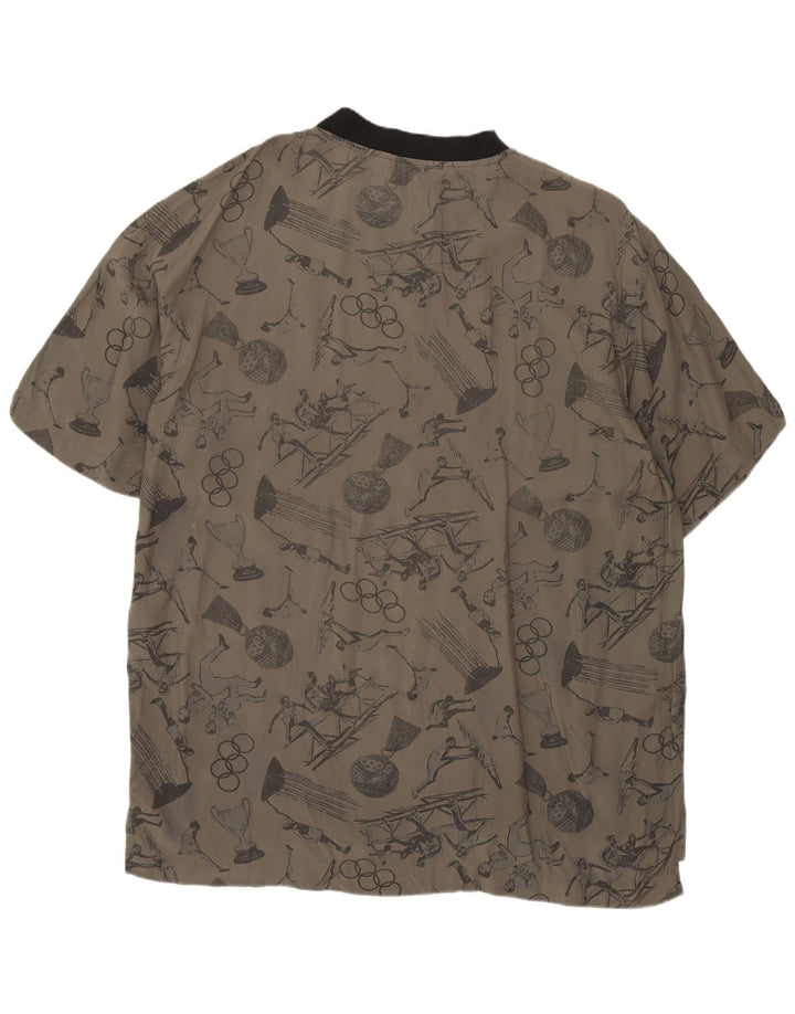 CIAO Herren-T-Shirt mit Grafik, mittelgraue Viskose